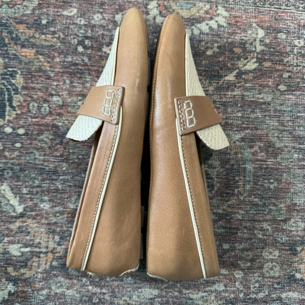 Birdies The Vesper Driver Cappuccino Leather Raffia 8 NWOT - Picture 10 of 12